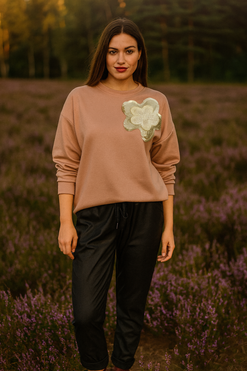 BLUZA KWIATEK KORONKOWY MASEŁKO
