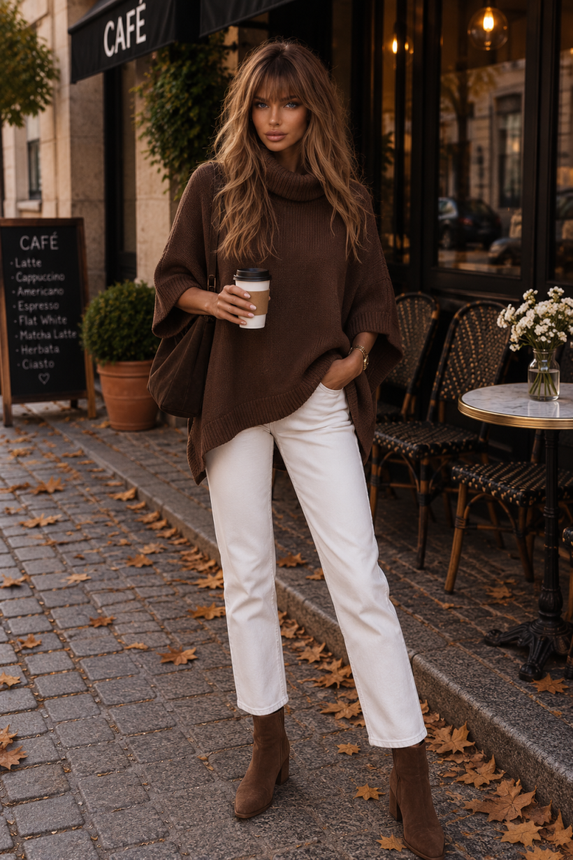 SWETER GOLF PRĄŻEK OVERSIZE