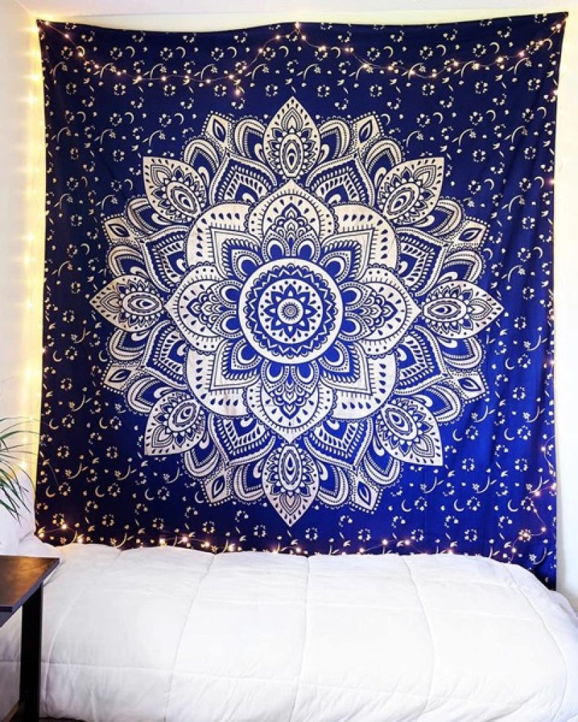 boho mandala granatowa 