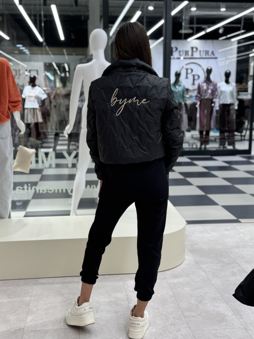 Kurtka By Me  VESTE – czarna z beżowym 