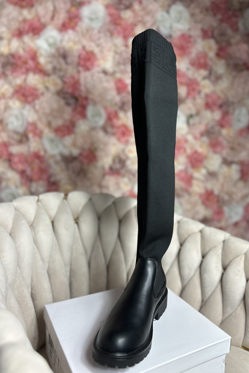 Kozaki długie skarpetowe(9090)