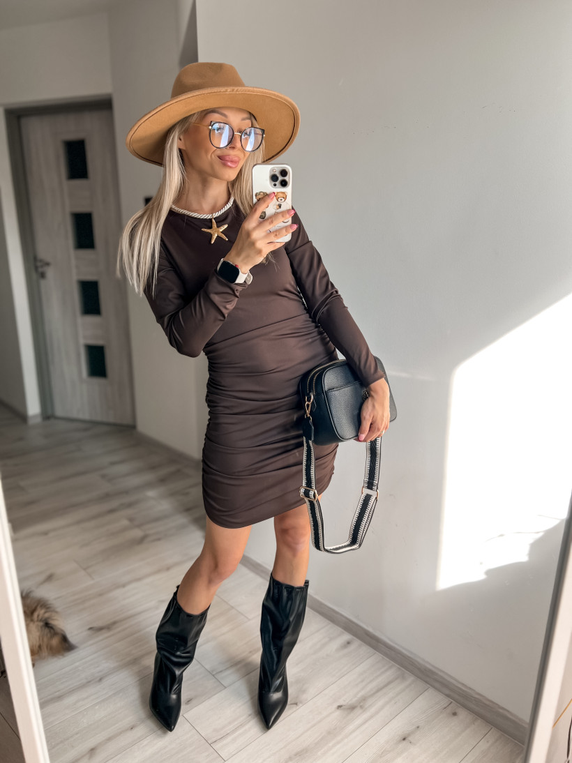 Sukienka marszczenie lycra 