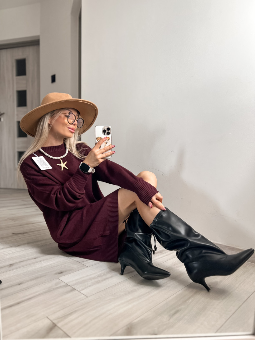 Buty kozaczki Skórka czarne 1335