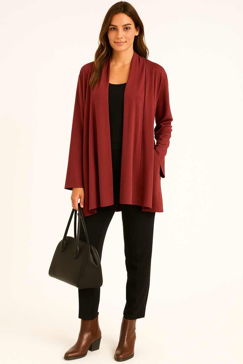 ŻAKIET DŁUGI RĘKAW WISKOZA