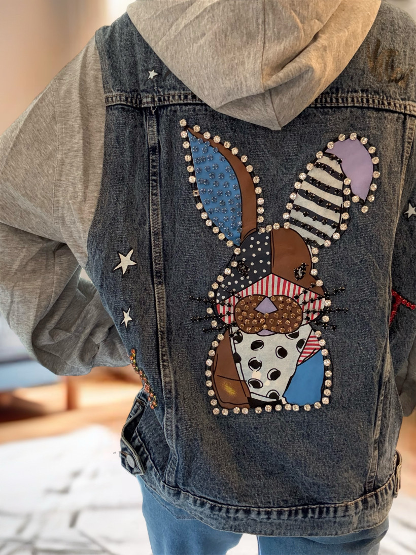 VESTE EN JEAN LAPIN TU 36 AU 44