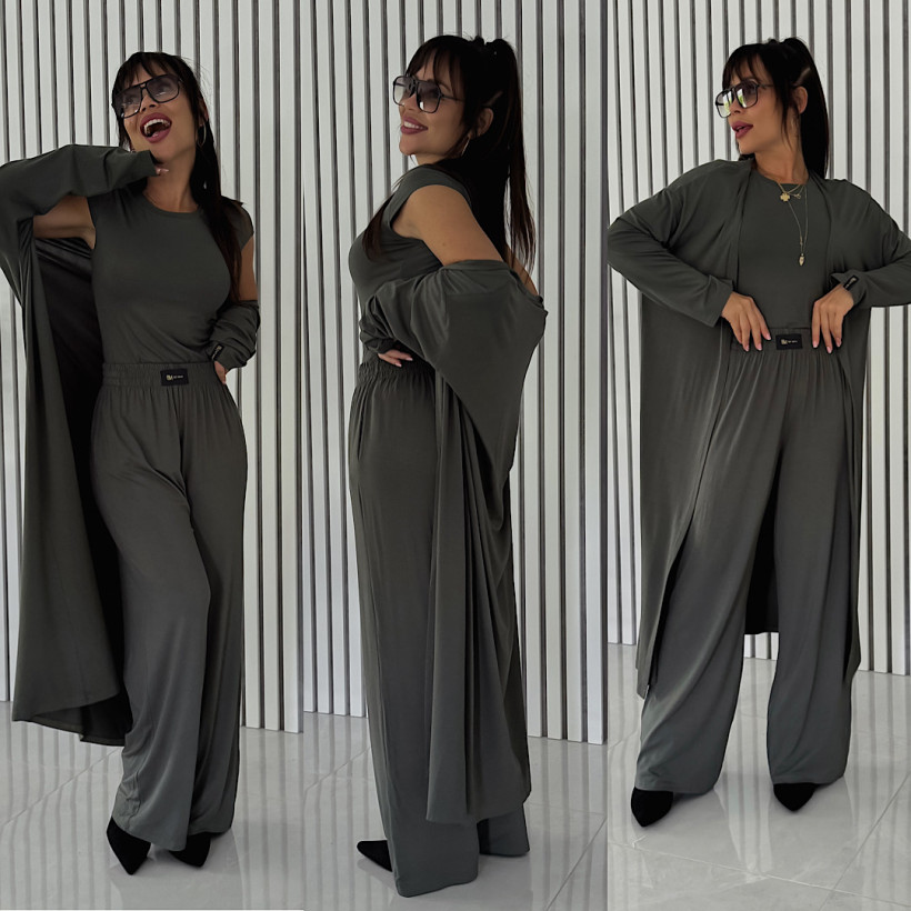 Komplet Wiskozowy 3w1 By Mia Verona Khaki