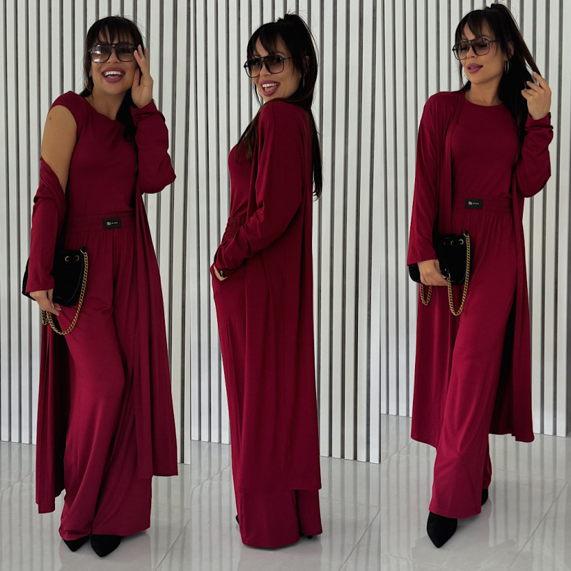 Komplet Wiskozowy 3w1 By Mia Verona Bordo