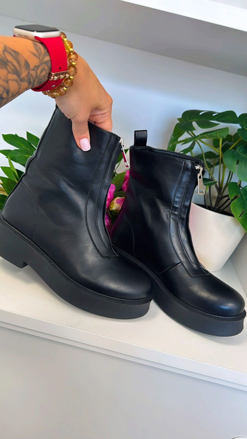 Botki z suwakiem z przodu 13336