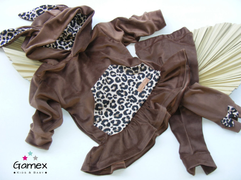 WELUROWY DRES   PANTERKA GAMEX