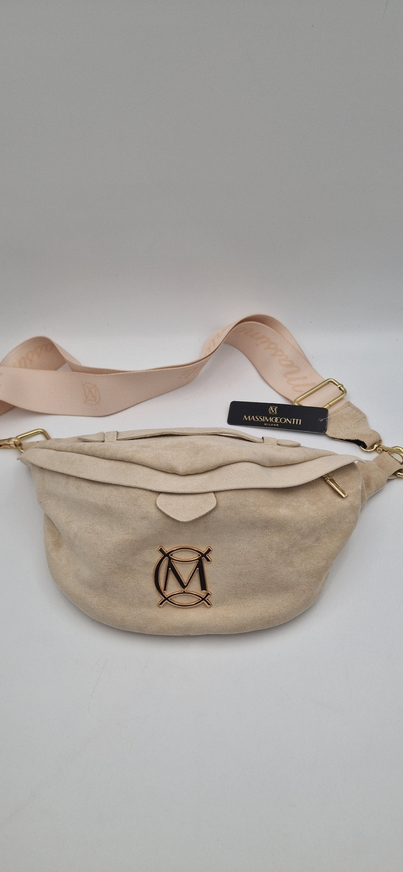 BEŻOWA NERKA EKO ZAMSZ MASSIMO CONTTTI