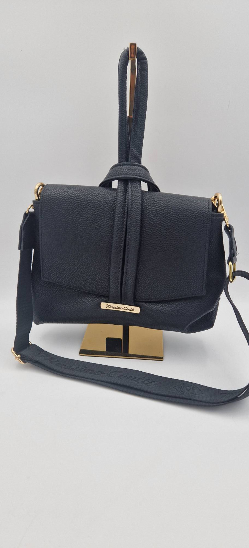 TOREBKA CZARNA LISTONOSZKA RAPORTÓWKA MASSIMO CONTTI