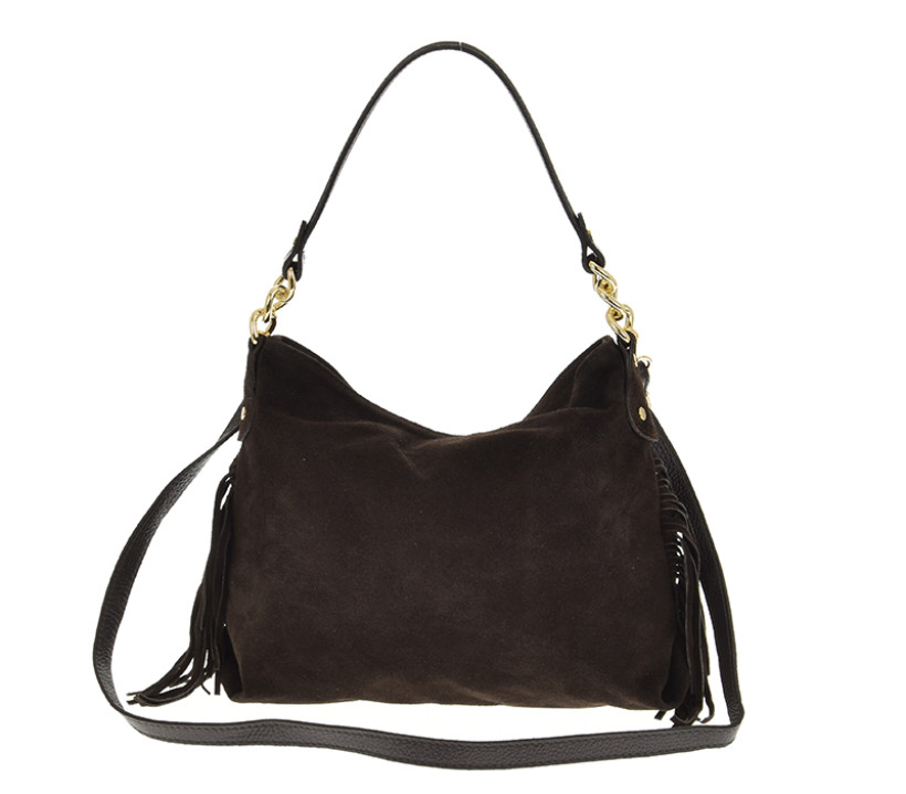 LAURA BIAGGI TOREBKA CZEKOLADOWA ZAMSZ NATURALNY