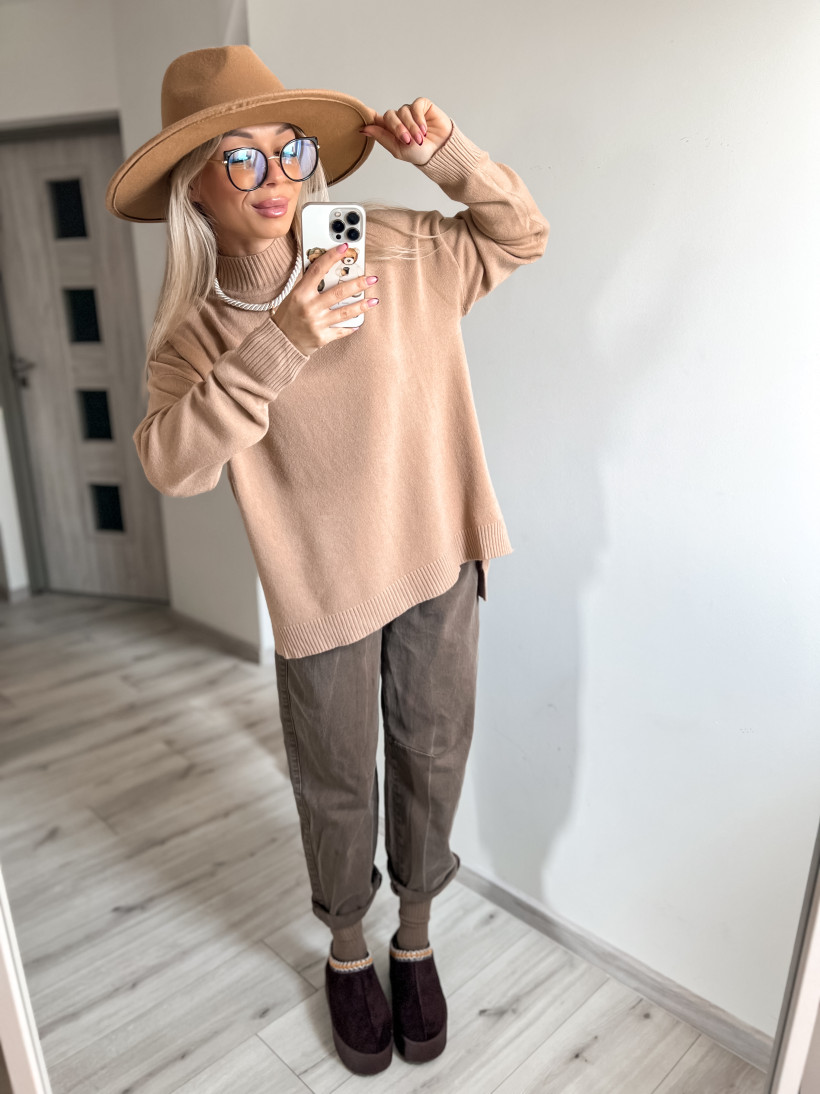 Półgolf dzianinowy F3638-A oversize