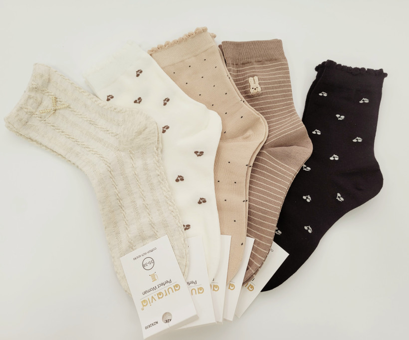 Skarpetki NZX2830 z wisienkami