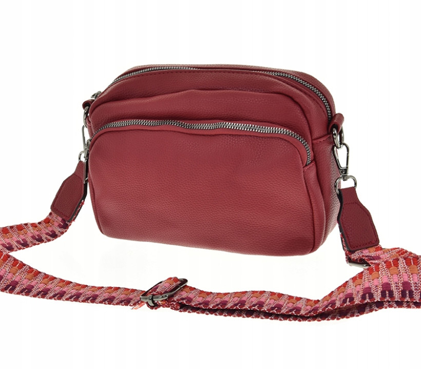 RAPORTÓWKA KOLOR BORDO EKO SKÓRA - WYPPZEDAŻ