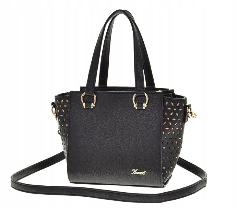 CZARNY KUFEREK KAREN EKO SKÓRA - WYPRZEDAŻ