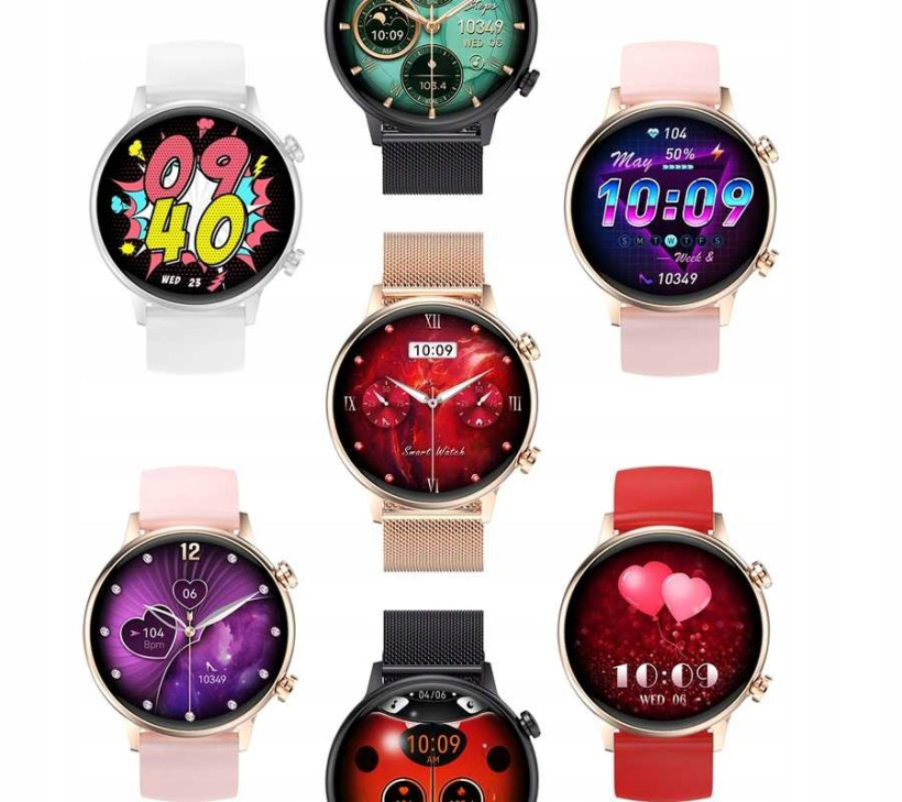 Smart Watch Złoty bransoletka plus róz