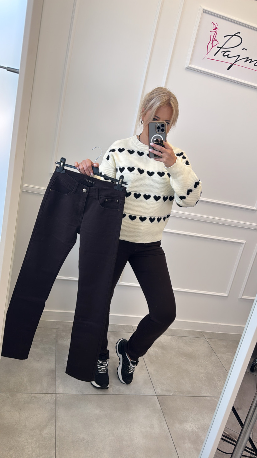 Spodnie czekoladowe jeansy 13326