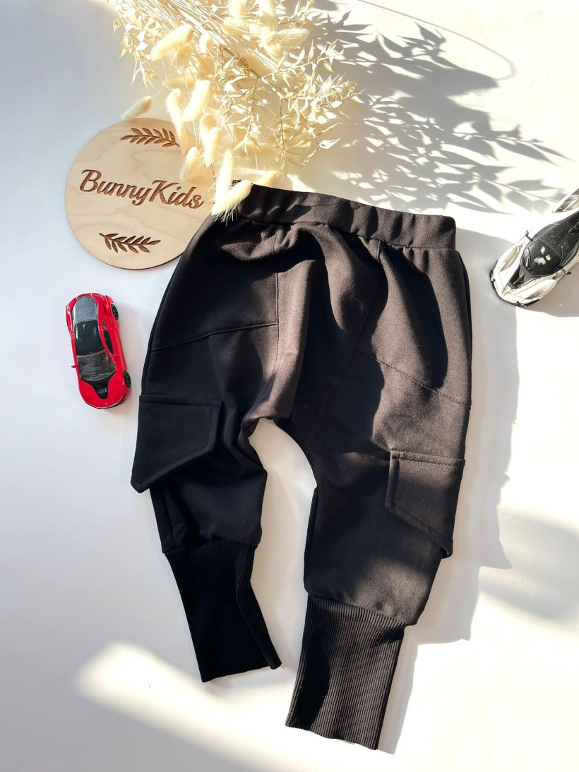SPODNIE BAGGY CZARNE BUNNY KIDS