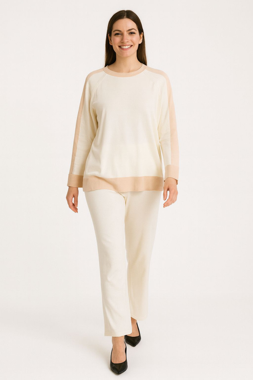 CONJ.MALHA C/ RISCA MANGA