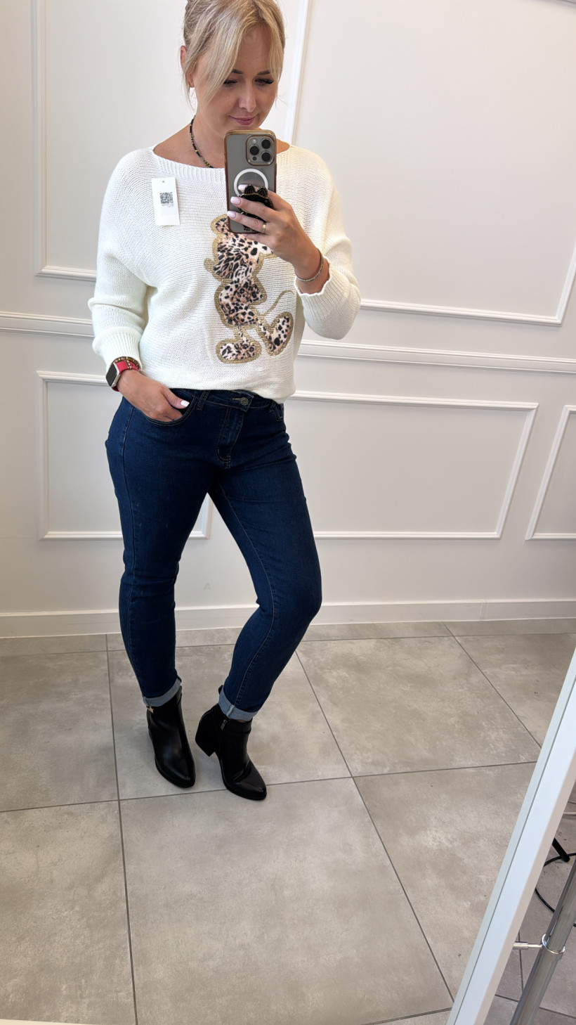 Spodnie ciemny jeans 13328