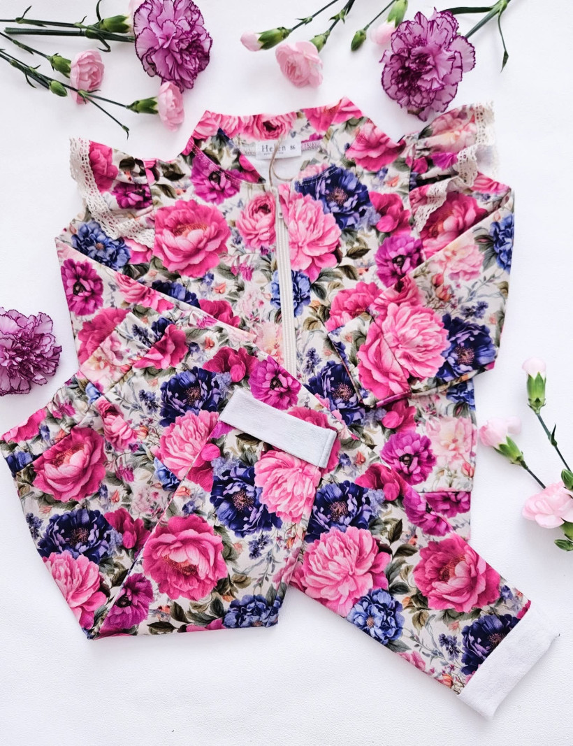 DRES Z BOMBERKĄ KOLOROWE KWIATY HELEN