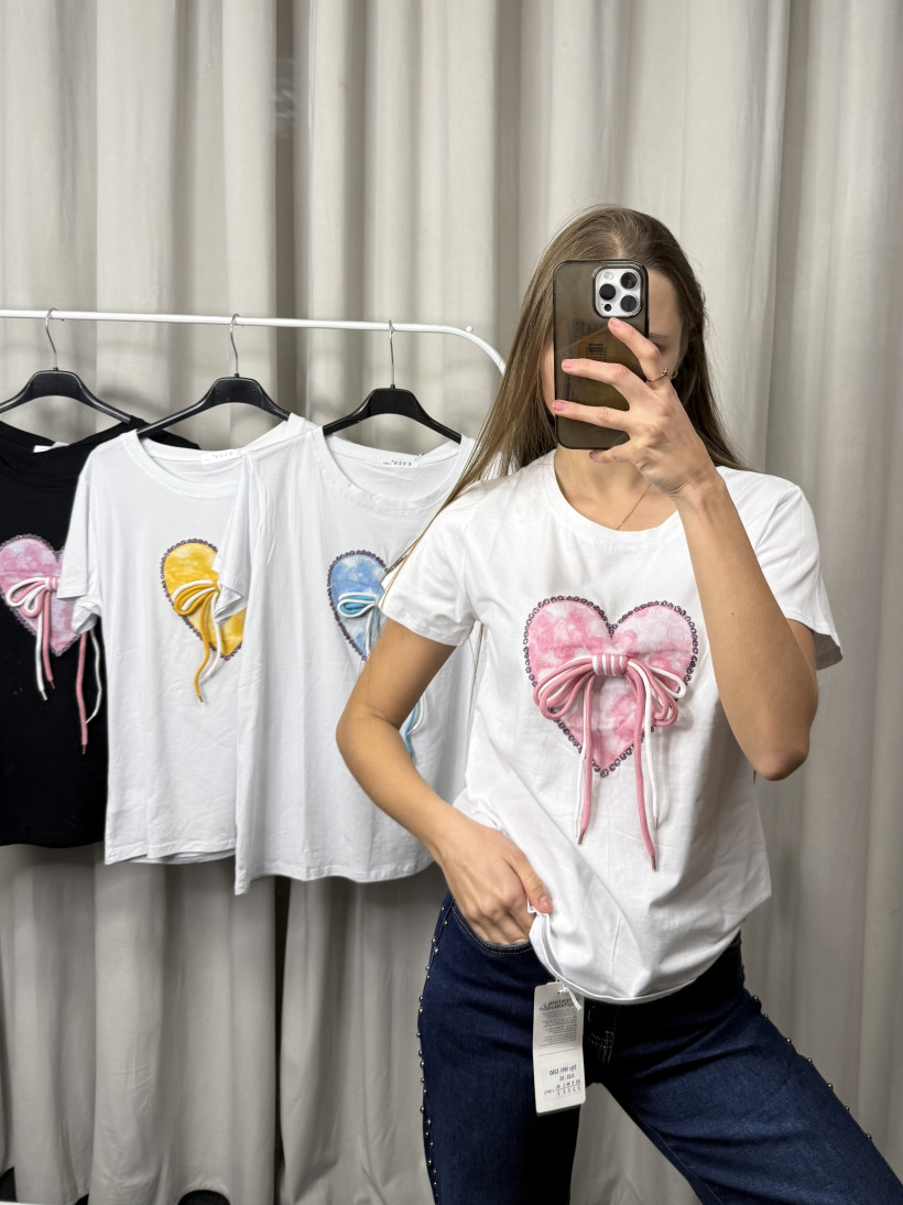 T-shirt serce + sznurówka 