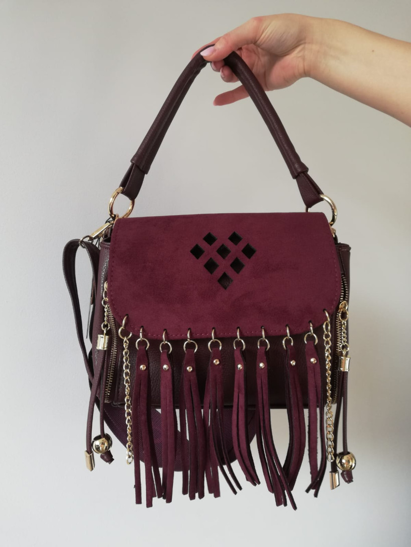 MASSIMO CONTTI RAPORTÓWKA EKO SKÓRA Z CHWOSTAMI LUCINDA