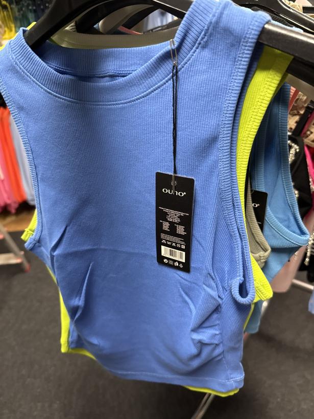 Top klasyczny marszczony bawełniany