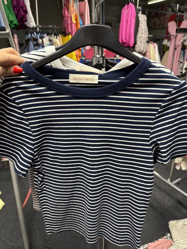 Top paski prążek bawełniany 