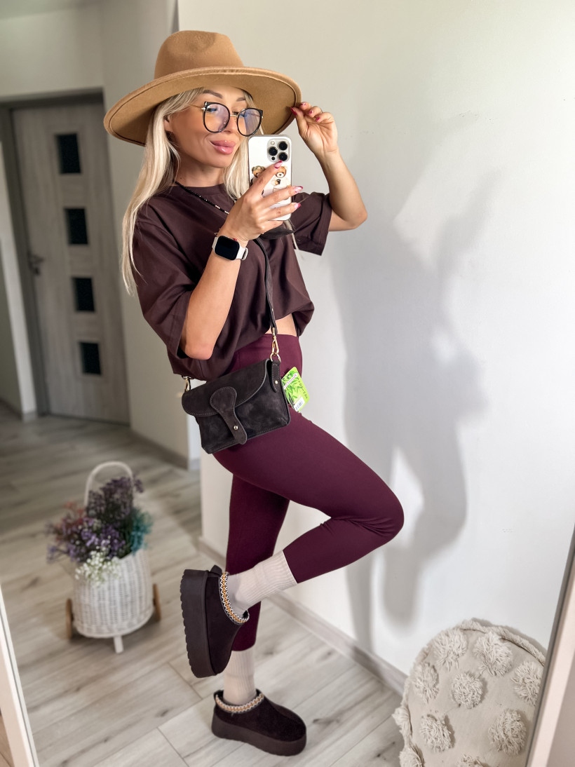 Leginsy bambus prążek