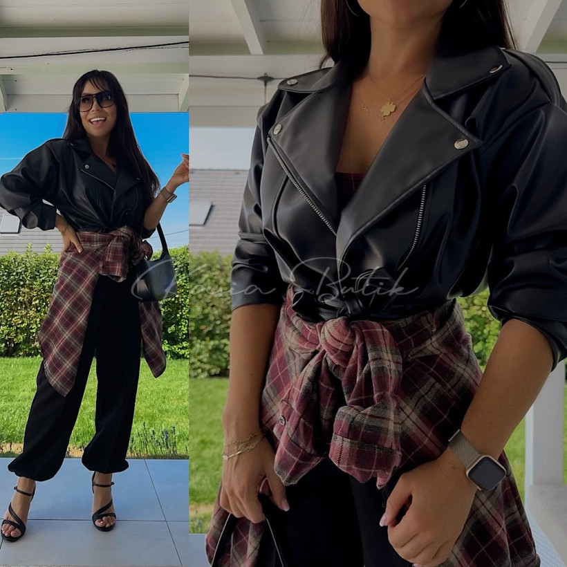 Kurtka Ramoneska Biker Czarna