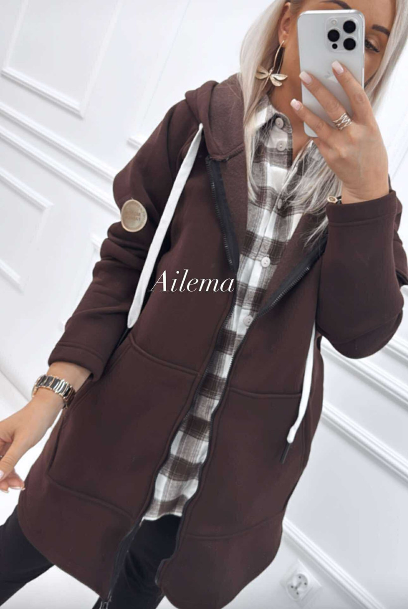 Bluza Motion M0823 dłuższa z kapturem