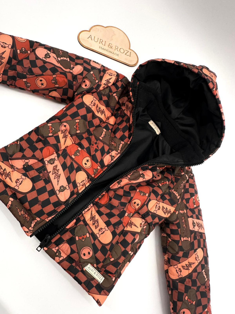 KURTKA PIKOWANA OCIEPLANA DESKOROLKI AURI&ROZI