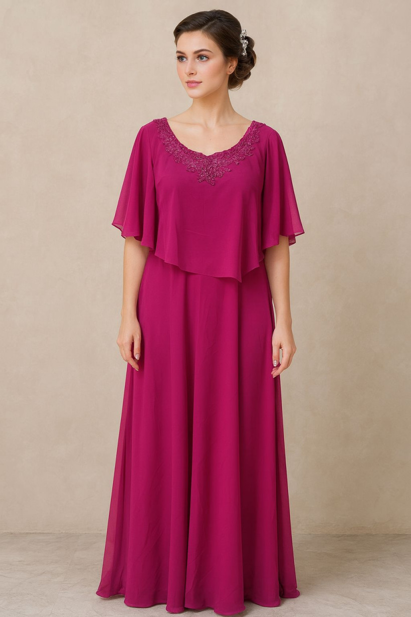 VESTIDO GOLA BORDADA