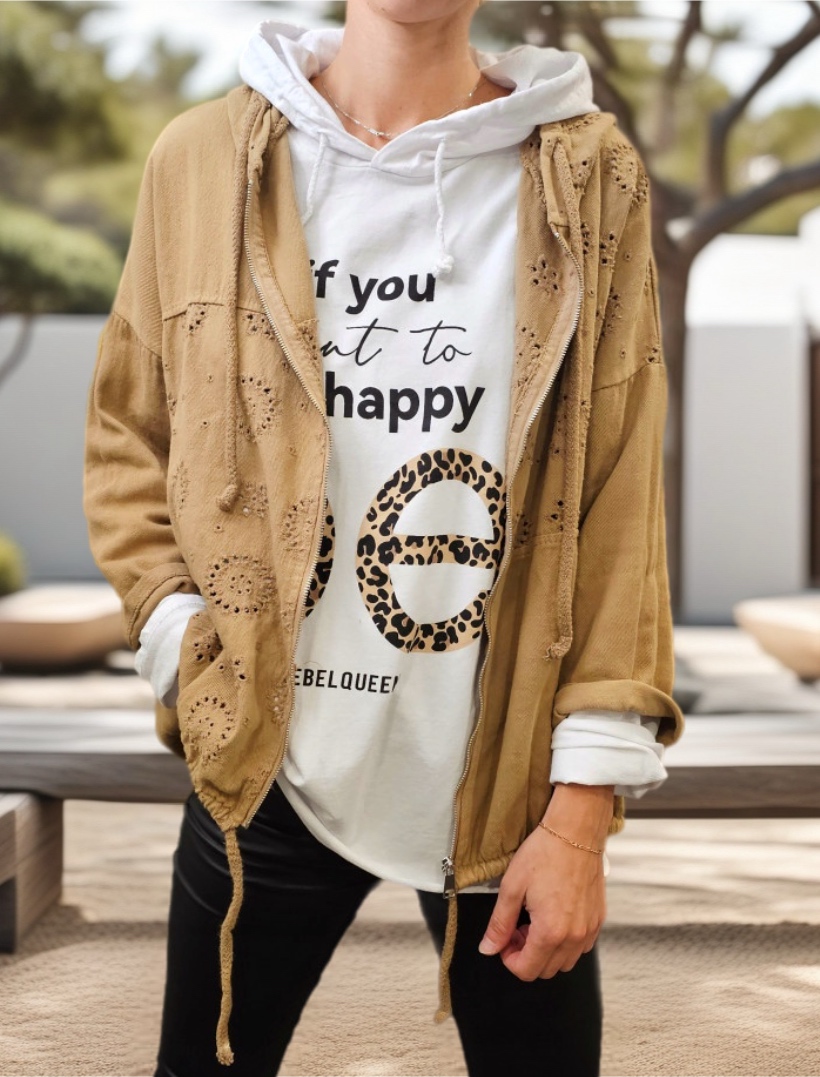 VESTE CAPUCHE DENTELLE 36 AU 44+