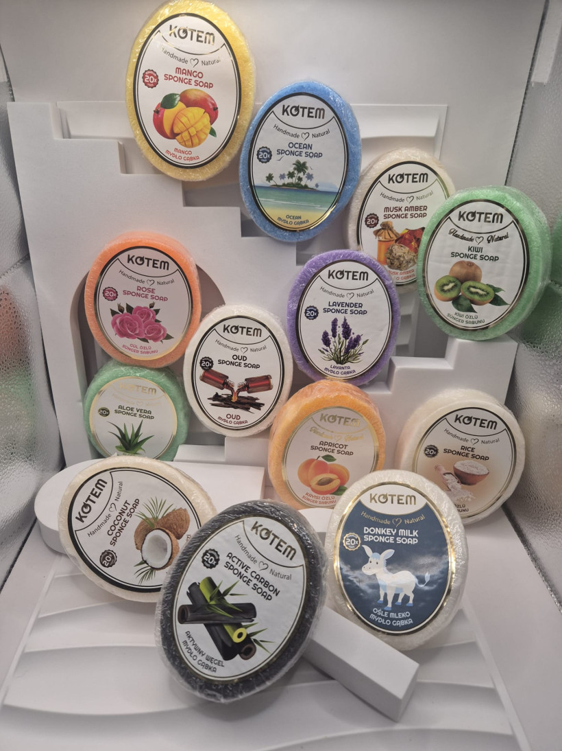 Tureckie mydełko w gąbce (przy zakupie 5+1 gratis)