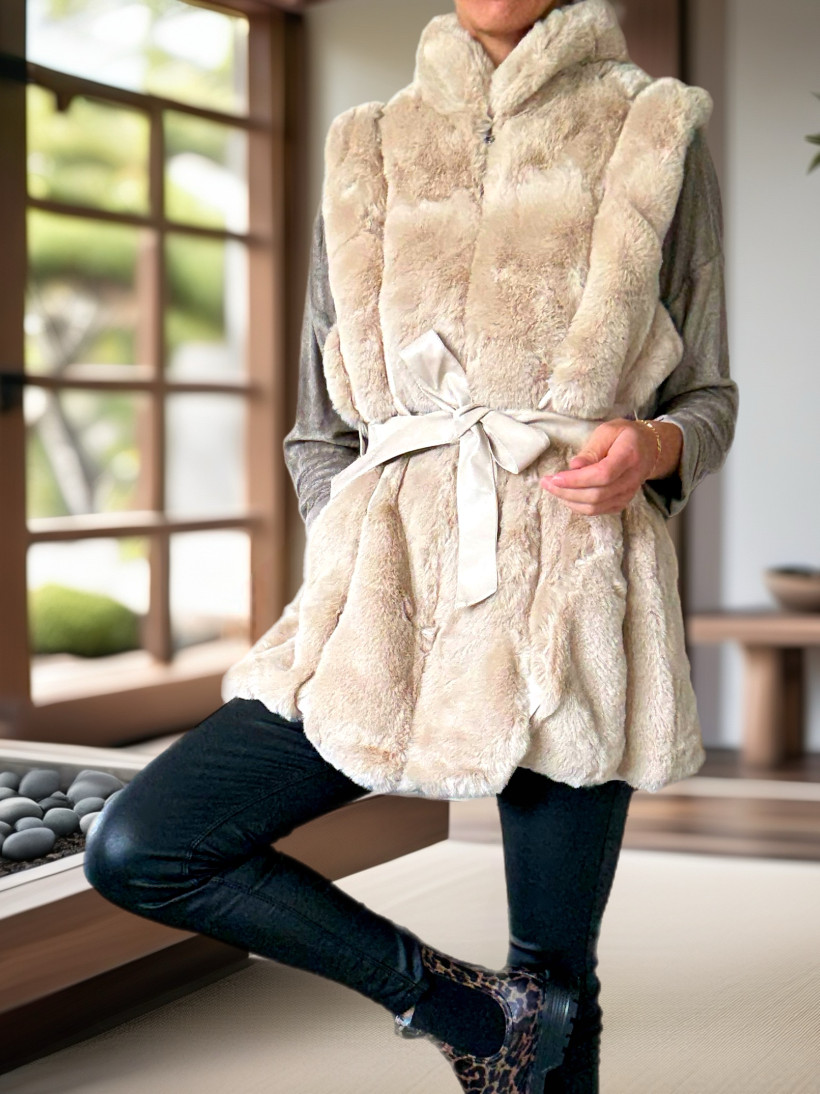 VESTE FAUSSE FOURRURE TU 36-44