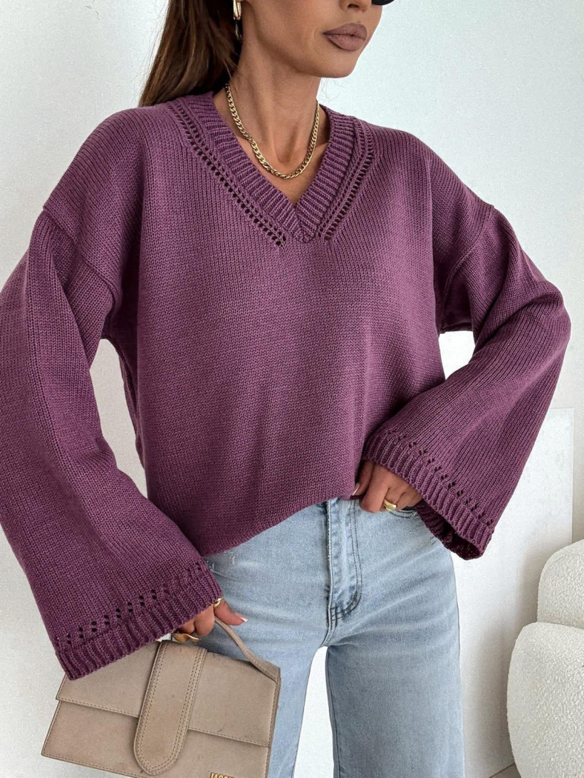 Sweterek z rozszerzanymi rękawami Bocca 