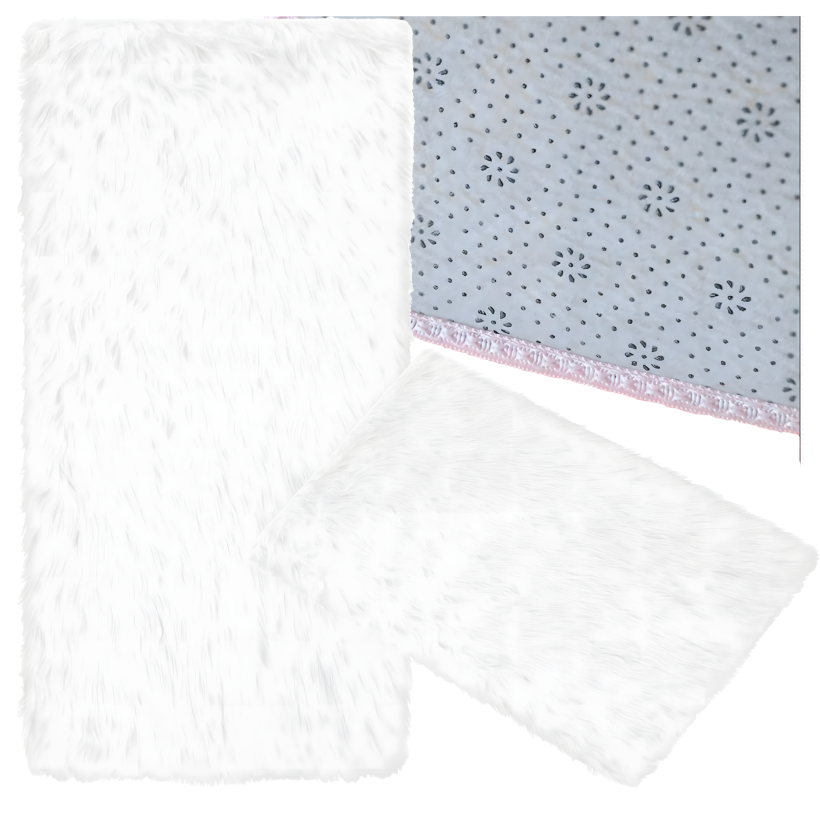 Dywan plusz mięciutki shaggy gęsty włochacz puchaty prostokątny 120x80 cm biały