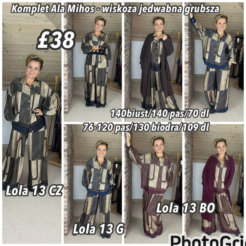 Komplet wiskoza jedwabna a'la Miho's