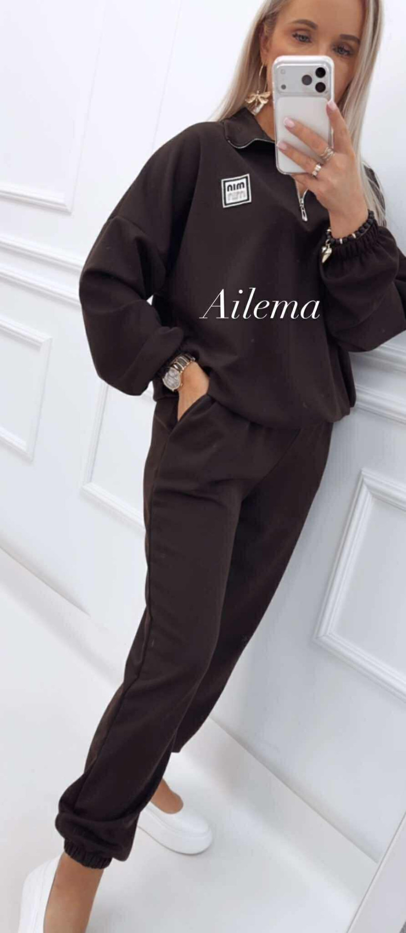 WYPRZEDAŻ Komplet masełko kk249 spodnie i bluza minmin