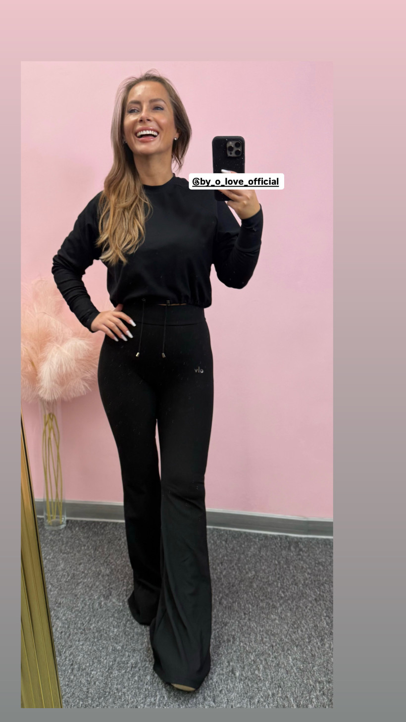 Komplet OLV czarny basic spodnie bluza