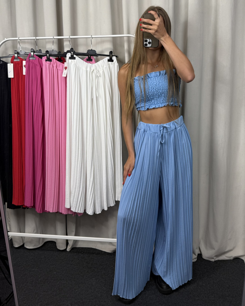 Spodnie wiskozowe plisowane