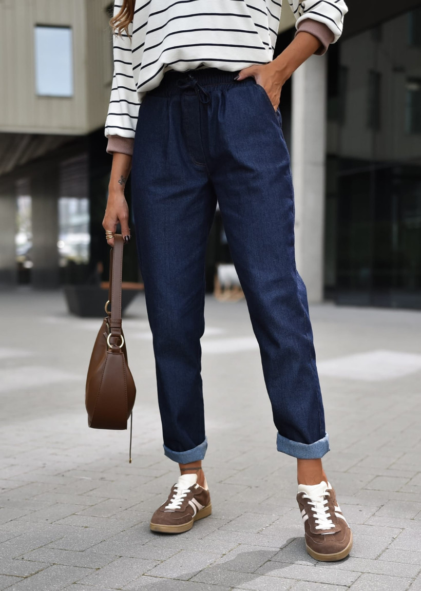 Jeansy na gumce Xana 