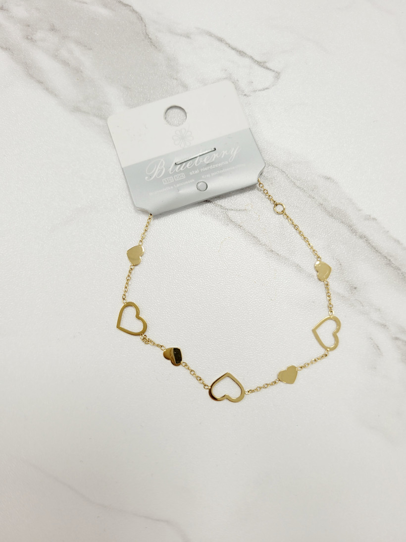 Bransoletka kk355 serduszka pełne i puste