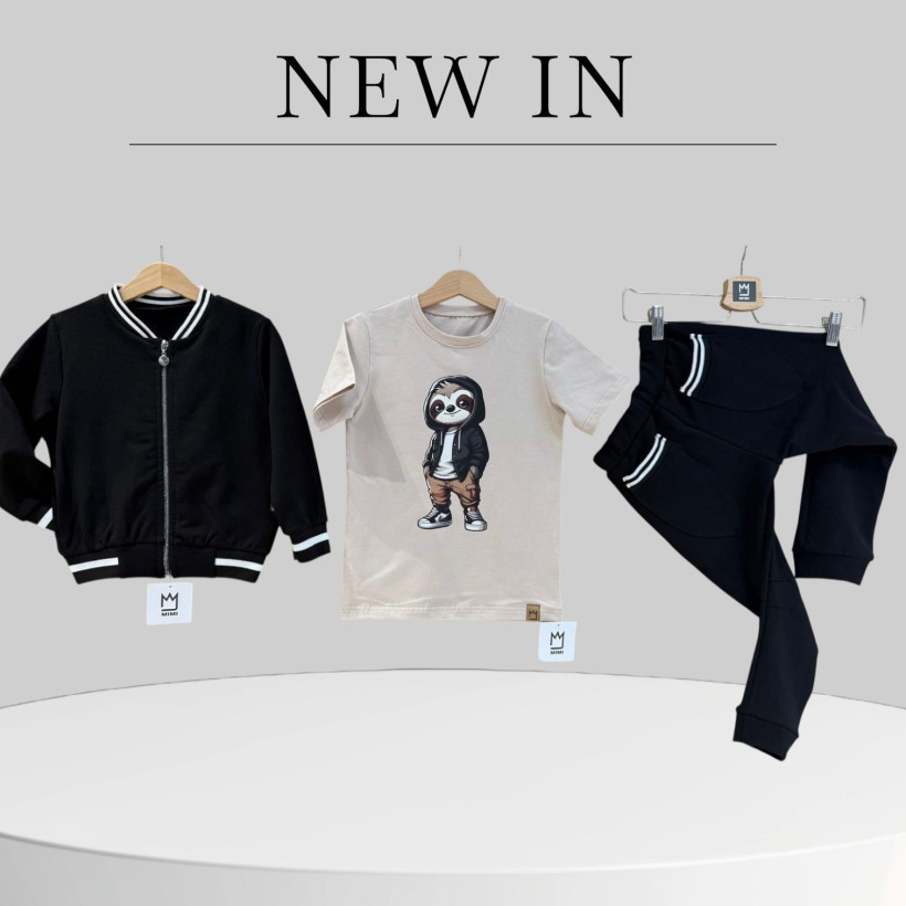 DRES CZARNY SPODNIE + BOMBERKA Z DELIKATNYM OCIEPLENIEM MIMI