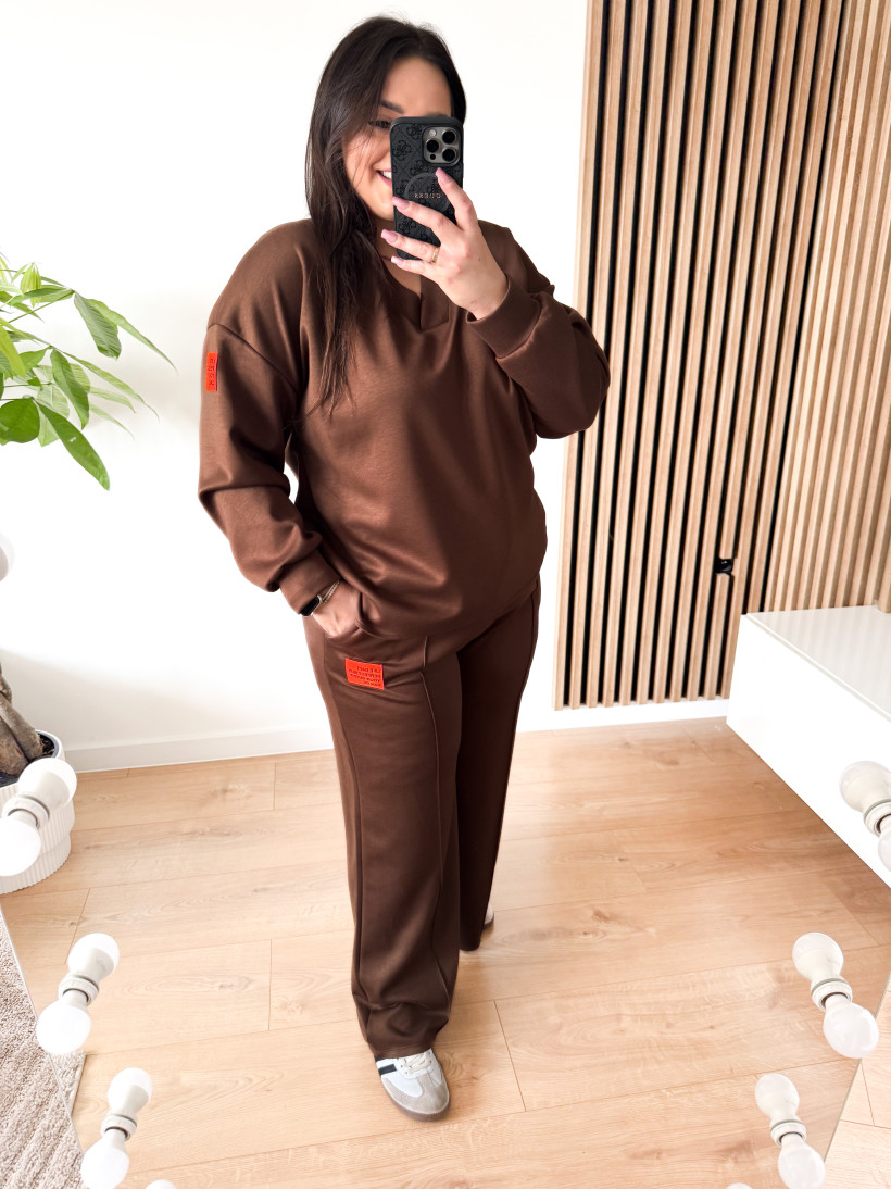 Komplet dresowy PERFEKT brąz