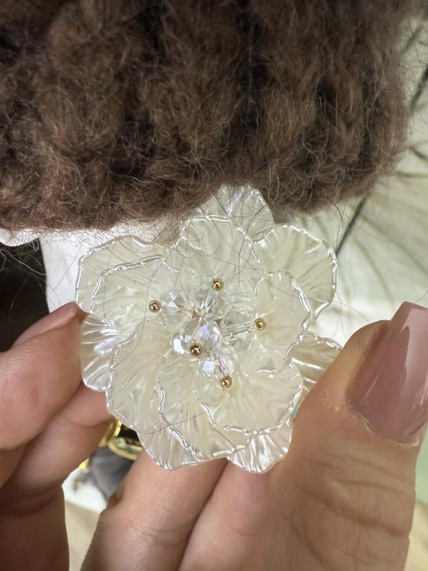 Nakładka na guzik ‚perłowy kwiat’  (Minouu)  