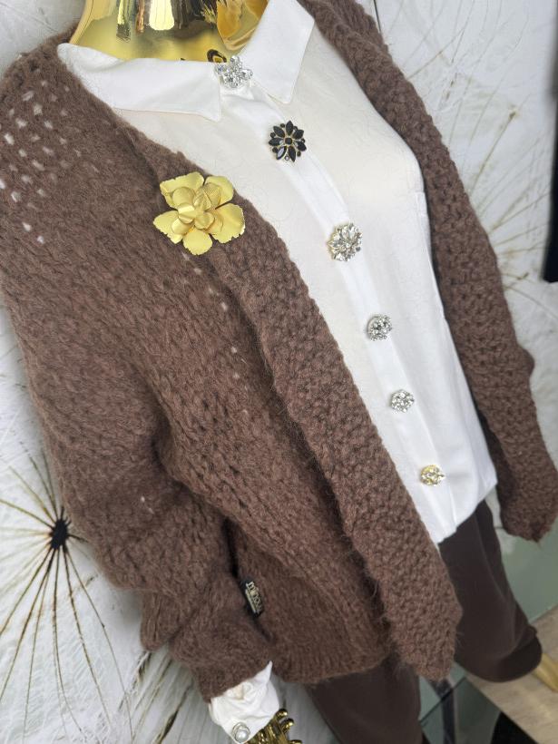 Nakładki na guziki z cyrkoniami, perełkami (Minouu)